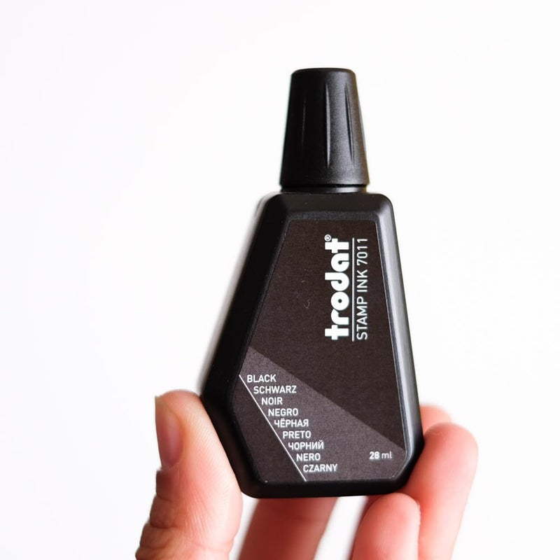 Trodat 55886 28 ml 7011 Stamp Pad Ink - Black - Image 2